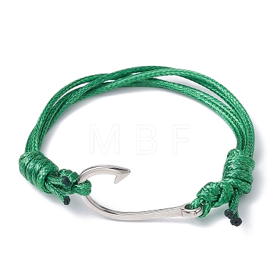 Fish Hook Shape 304 Stainless Steel Link Braclet BJEW-JB09817-1