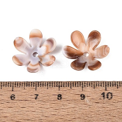 Two Tone Opaque Plastic Bead Caps KY-N025-46-1