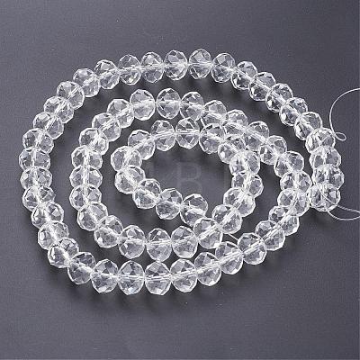 Faceted Rondelle Handmade Glass Beads GS011-01-1