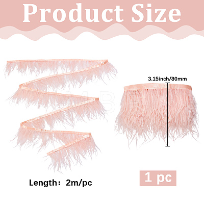 2M Fashion Fibre Imitation Ostrich Feather Trimming DIY-GF0014-47A-1