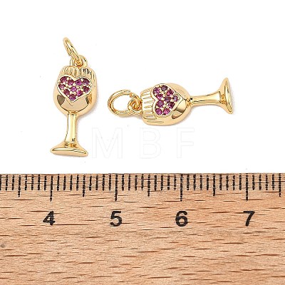 SHEGRACE Brass Micro Pave Cubic Zirconia Pendants XGRQ2C348-406G-1
