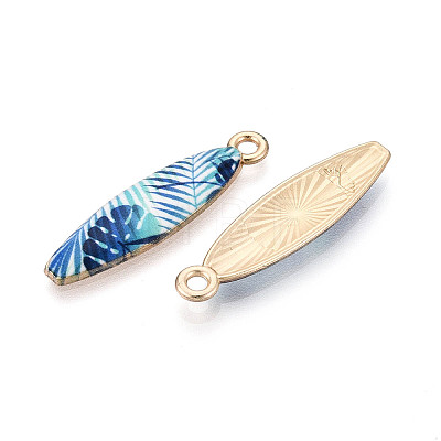 Alloy Enamel Pendants ENAM-T022-40KCG-02-1