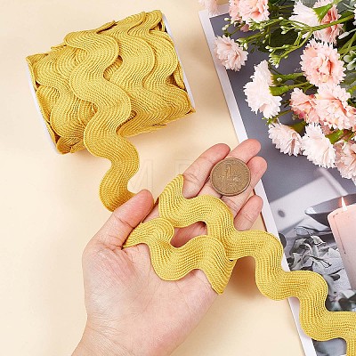 9 Yards Polyester Wavy Fringe Trim Ribbon OCOR-XCP0002-90D-1