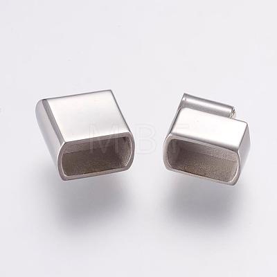 304 Stainless Steel Magnetic Clasps with Glue-in Ends STAS-G136-04P-1