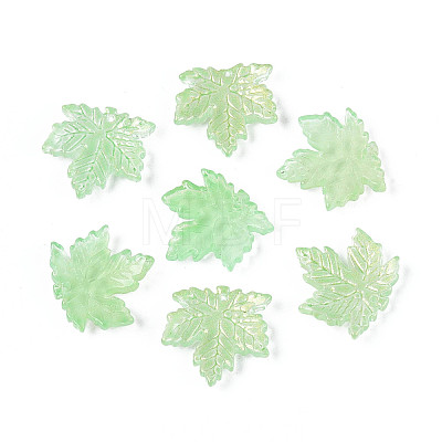 Baking Paint Transparent Glass Pendants DGLA-N014-11A-02-1