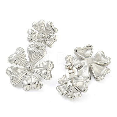 Non-Tarnish 304 Stainless Steel Stud Earrings for Women EJEW-S227-45P-1