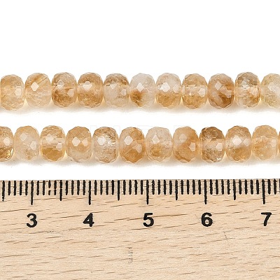 Heated Natural Citrine Beads Strands G-B175-B01-4x6mm-1
