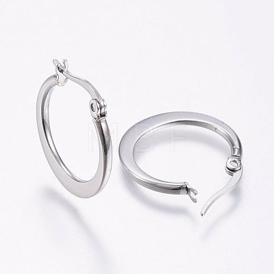 304 Stainless Steel Hoop Earrings EJEW-F105-23P-1