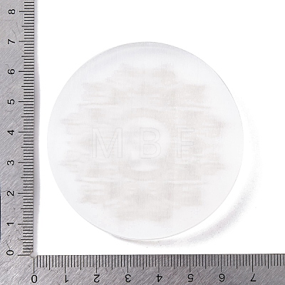 Flat Round Natural Selenite Slice Coasters DJEW-C015-02F-02-1