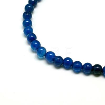 Natural Agate Beads Strands G-G583-6mm-12-1