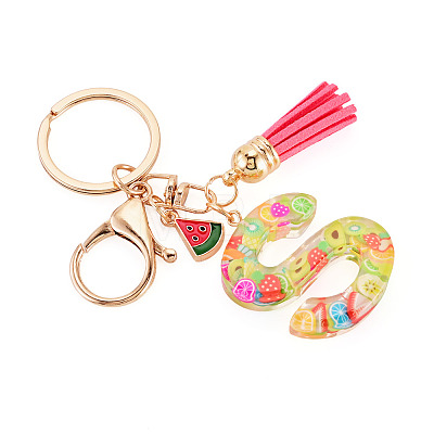 Fruit Series Letter Resin Keychains KEYC-TAC0033-02S-1