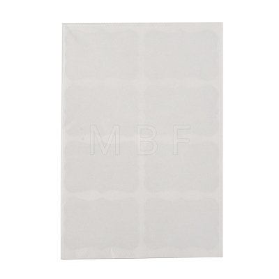 Rectangle Blank Dry-Erase Reusable Waterproof PVC Adhesive Sticker DIY-I073-02-1