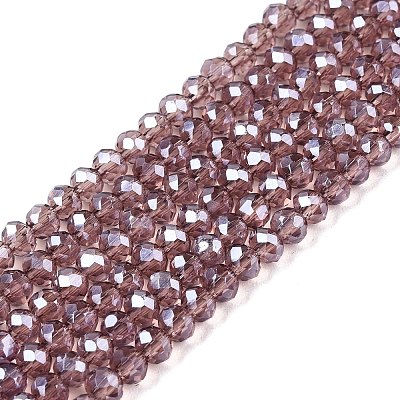 Electroplate Glass Beads Strands EGLA-A044-T2mm-A07-1