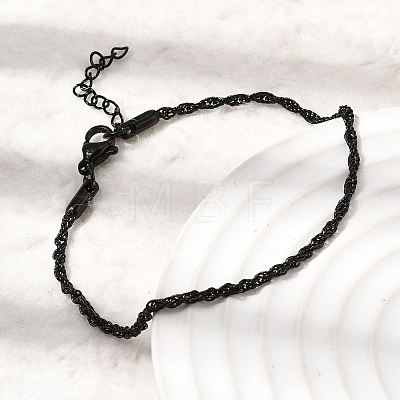 304 Stainless Steel Rope Chain Bracelets for Women BJEW-P395-01EB-1