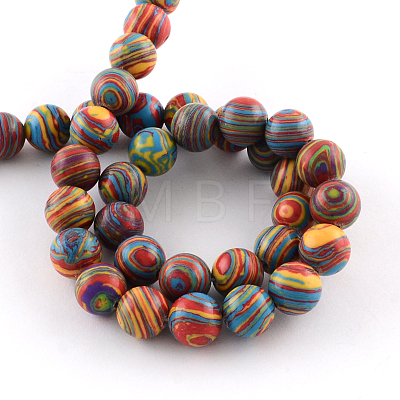 Dyed Synthetical Gemstone Round Bead Strands G-Q939-01B-06-1
