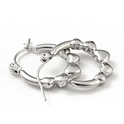 304 Stainless Steel Heart Wrap Hoop Earrings for Women EJEW-G293-13P-1