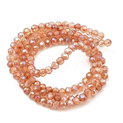 Spray Painted Imitation Jade Glass Beads Strands GLAA-P058-01A-06-1