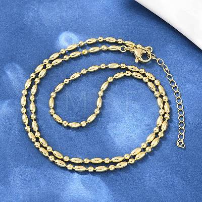 2.2MM Brass Ball Chain Necklaces for Men Women NJEW-L012-06G-1