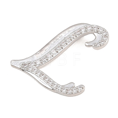 Brass Micro Pave Clear Cubic Zirconia Pendants CU-CBA8481-01P-L-1