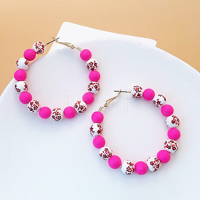 Porcelain Hoop Earrings FS-WG8AF2D-04-1
