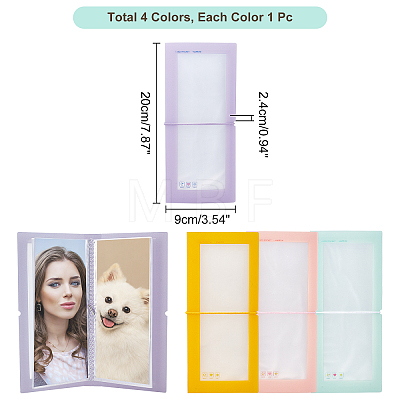  4Pcs 4 Colors PP & PET Plastic Card Photo Albums AJEW-NB0003-15-1