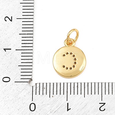 Brass Micro Pave Clear Cubic Zirconia Charms CU-CBA56CE-12G-C-1