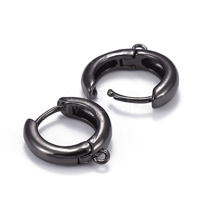 Brass Hoop Earrings EJEW-K083-33B-1