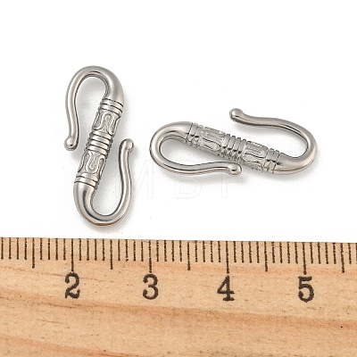 Non-Tarnish 304 Stainless Steel S-Hook Clasps STAS-N103-113P-1