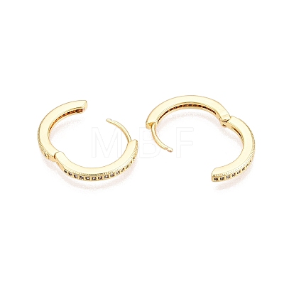 Brass Micro Pave Cubic Zirconia Hoop Earrings for Women EJEW-N054-57G-1