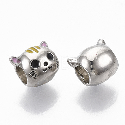 Alloy Kitten European Beads MPDL-T004-21P-1