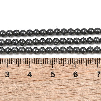 Natural Black Stone Beads Strands LS-GG-CBA0389-A07-3mm-1