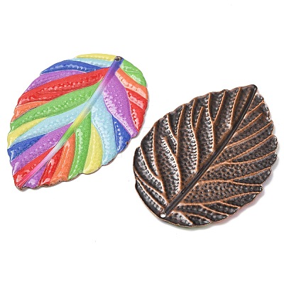 Rainbow Color Printed Iron Pendants RN-CBA3547-02F-1