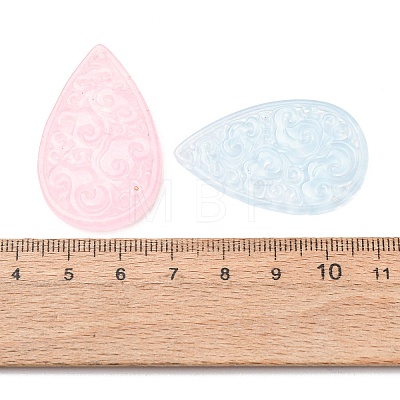 Dyed Natural Quartz Carved Pendants GG-CBA0022-07-1