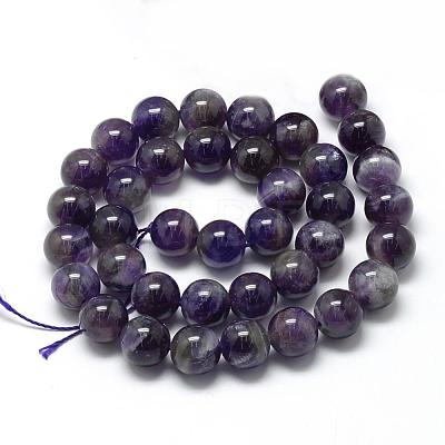 Natural Amethyst Beads Strands G-R446-12mm-20-1