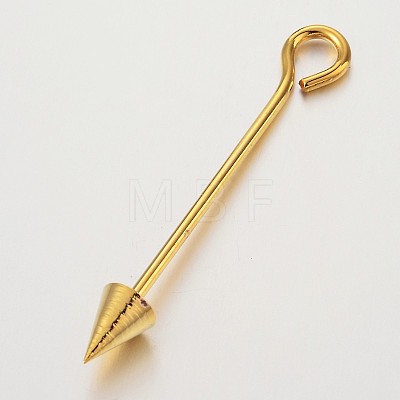 Brass Split Eye Pin KK-O089-08-1