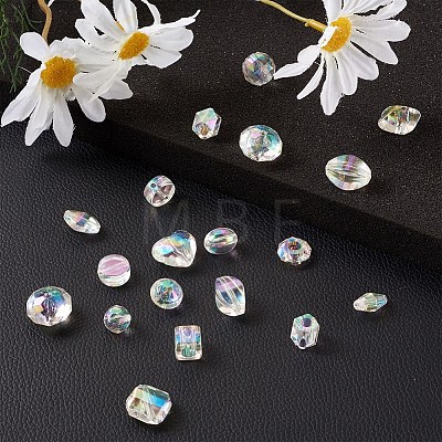 Yilisi 150Pcs 15 Style Transparent Acrylic Beads TACR-YS0001-06-1