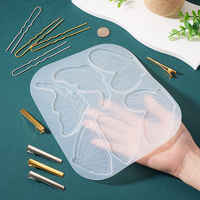 1Pc DIY Butterfly Hair Clip Silicone Molds DIY-TA0016-03-1