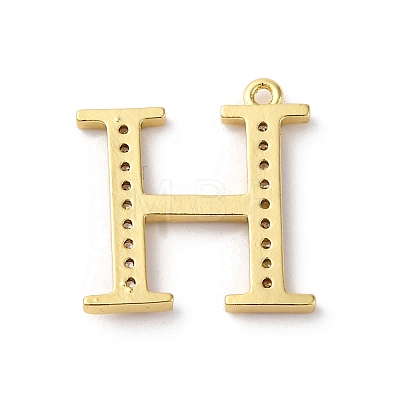 Rack Plating Brass Micro Pave Cubic Zirconia Pendant KK-H449-76G-02-1