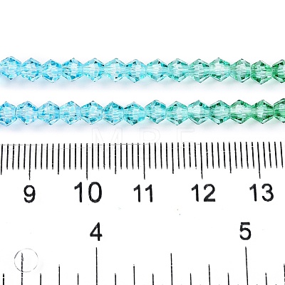 Gradient Color Baking Paint Glass Bead Strands X1-DGLA-A039-T6mm-A018-1