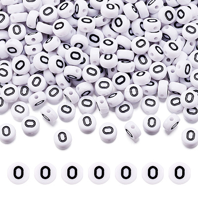 Yilisi 500Pcs Acrylic Horizontal Hole Letter Beads OACR-YS0001-03O-1