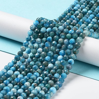 Natural Apatite Beads Strands G-J400-E01-03-1