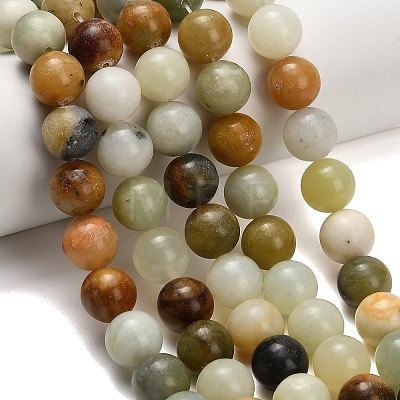 Natural Butter Jade Beads Strands G-C289-B03-12mm-1
