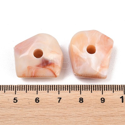 Two Tone Opaque Acrylic Imitation Gemstone Beads OACR-T033-08A-1