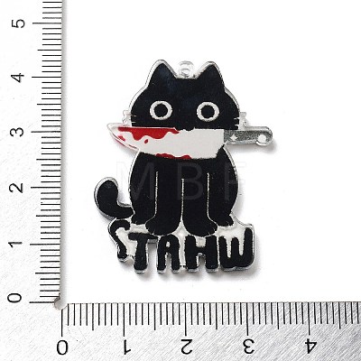 Halloween Theme Opaque Acrylic Pendants SACR-Z005-03G-1