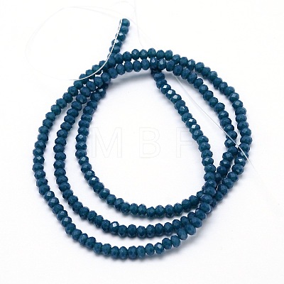 Faceted Rondelle Glass Beads Strands X-GLAA-M028-3mm-A05-1