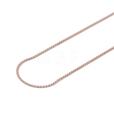Ion Plating(IP) 304 Stainless Steel Serpentine Chain Necklace for Men Women NJEW-G076-01B-RG-1