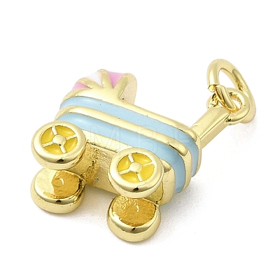 Brass Enamel Charms X-KK-P338-17G-02-1