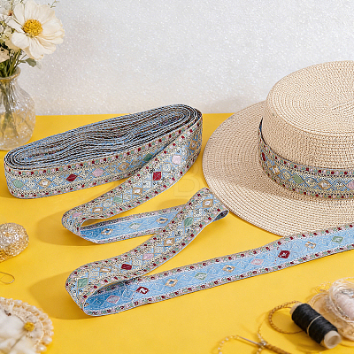 Ethnic Style Polyester Ribbon OCOR-WH0003-083A-1