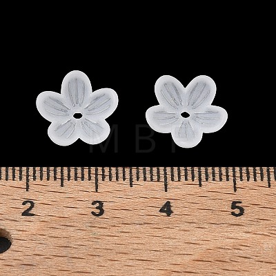 Acrylic Frosted Bead Caps AC-CBA81FF-02-1