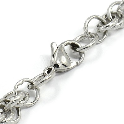Fashionable 304 Stainless Steel Rope Chain Bracelets STAS-A028-B035P-1